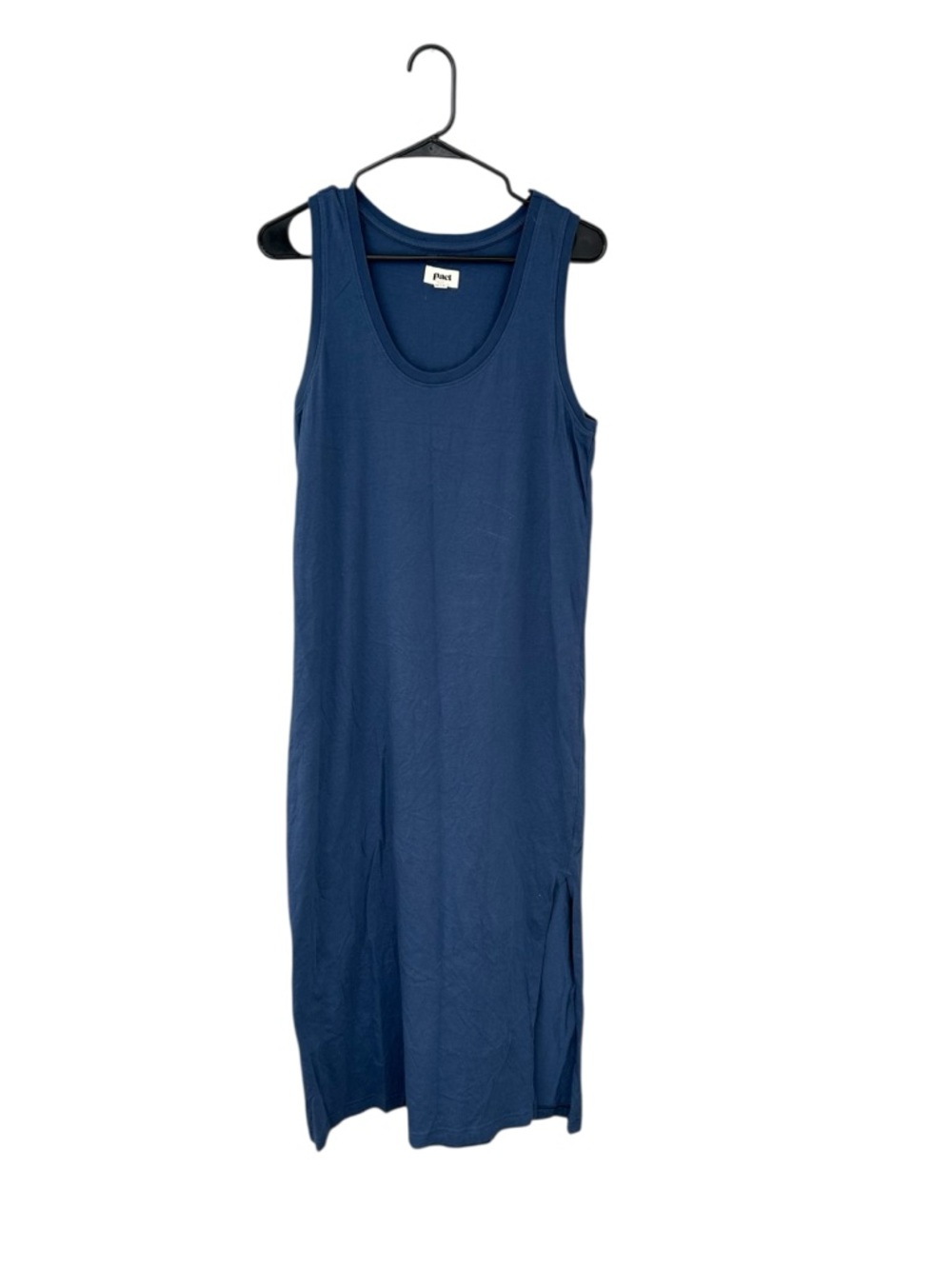 PACT Women’s Blue Midi Softspun Tank Dress - Organic Cotton - Size Medium - Picture 3 of 15